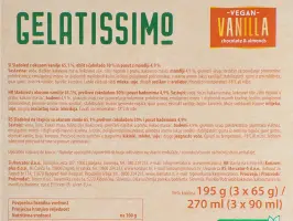 Gelatissimo sladoled vanilija čokolada i badem 3 x 90 ml