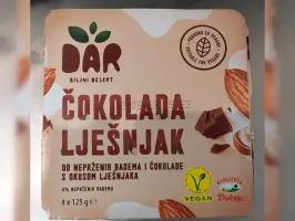 Dar biljni desert čokolada lješnjak 4 x 125 g