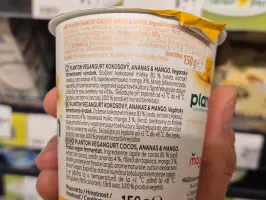 PlantOn kokosov vegangurt ananas i mango 150 g