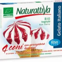 Sladoled od riže s malinama, u kornetu 4 x 120 ml