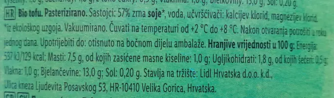 Svježi tofu 180 g